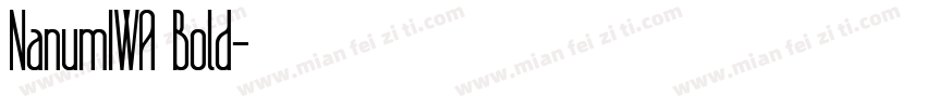 NanumIWA Bold字体转换